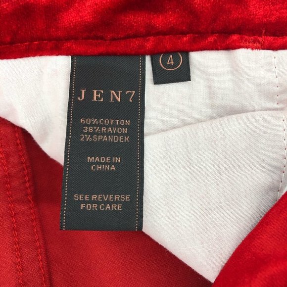 7 For All Mankind Red Skinny Jeans | New With Tags - Picture 7 of 9